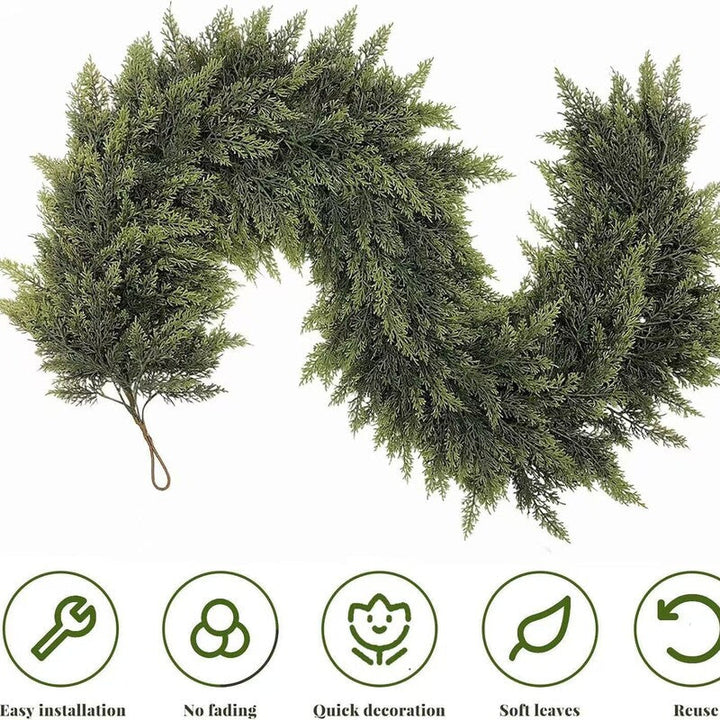 Artificial Cypress Wreath 275cm for Indoor Outdoor Decor