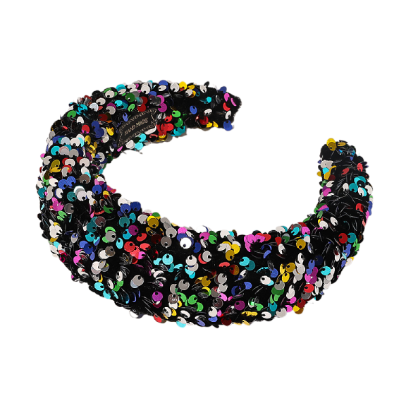 Wide Sequin Headband for Bold Party Style and Events