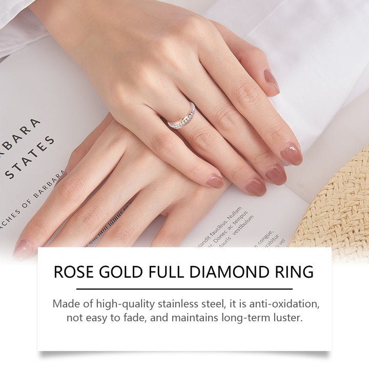 Rose Gold Ring Ladies - Sparkle That Doesn't Fade