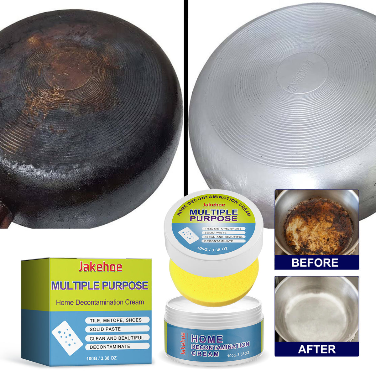 Multi-Purpose Cleaning Paste for Kitchen Grease & Scale