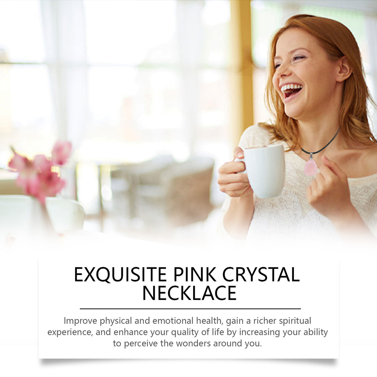 Pink Crystal Necklace for Minimalist Everyday Style