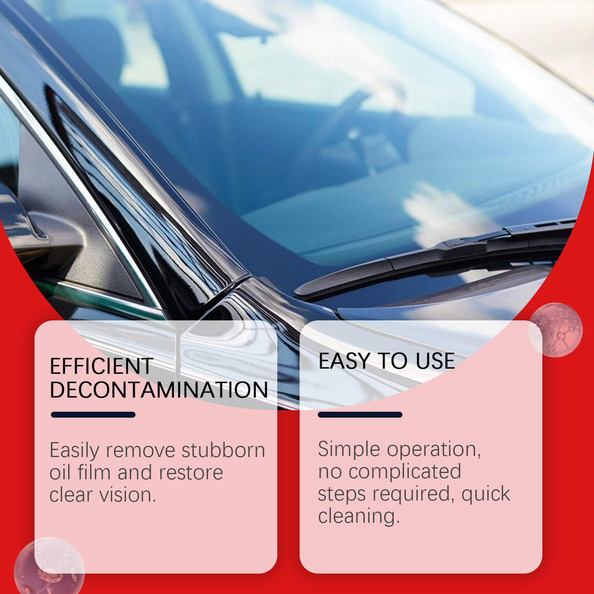 Automotive Glass Cleaner Cream for Clearer Driving Views