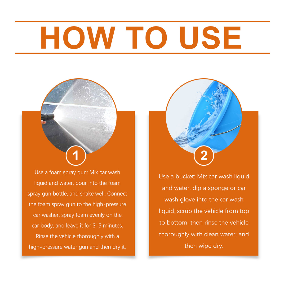 Car Wash Liquid for Heavy Dirt, Grime & Smooth Paint