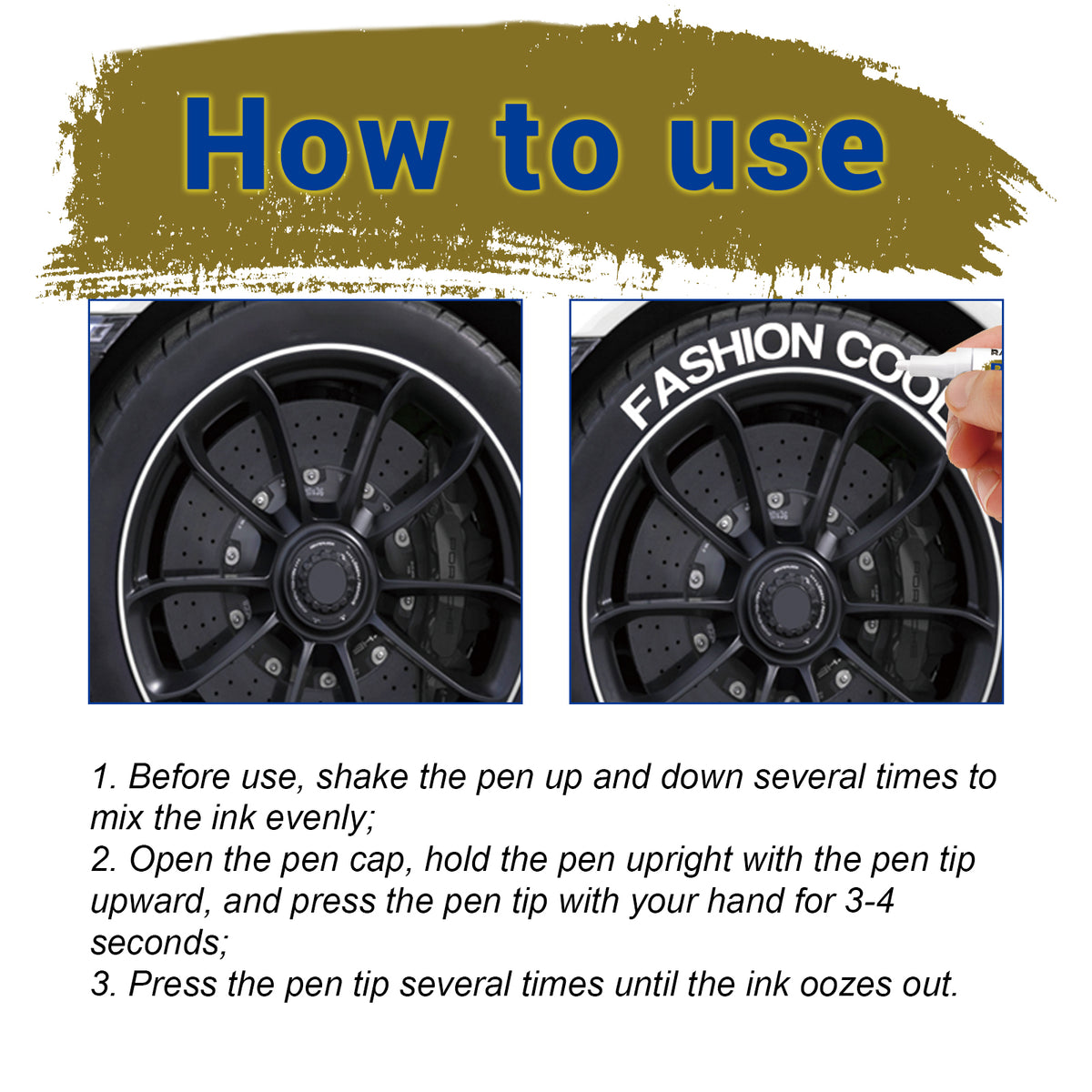 Automotive Paint Markers for Tire Lettering & Wheels