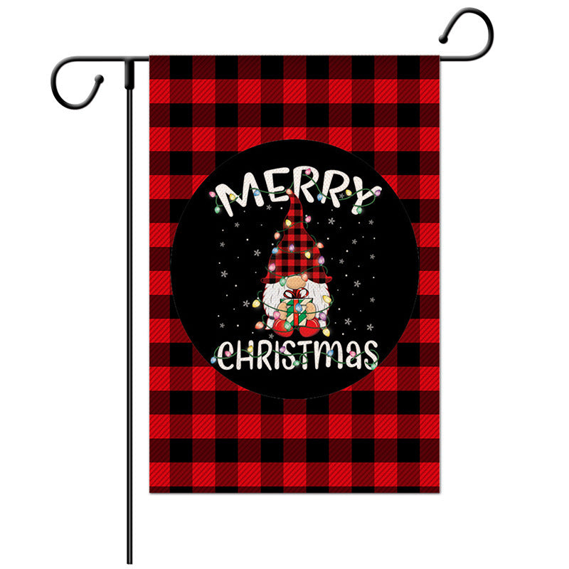 Double-Sided Christmas Garden Flag with Santa Design