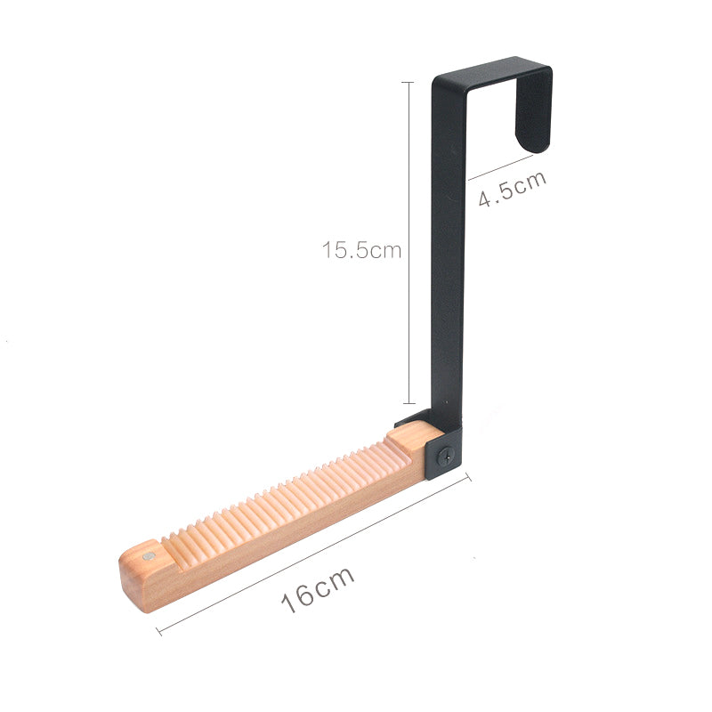 Wood Over Door Hook for Bags and Robes, No Drilling