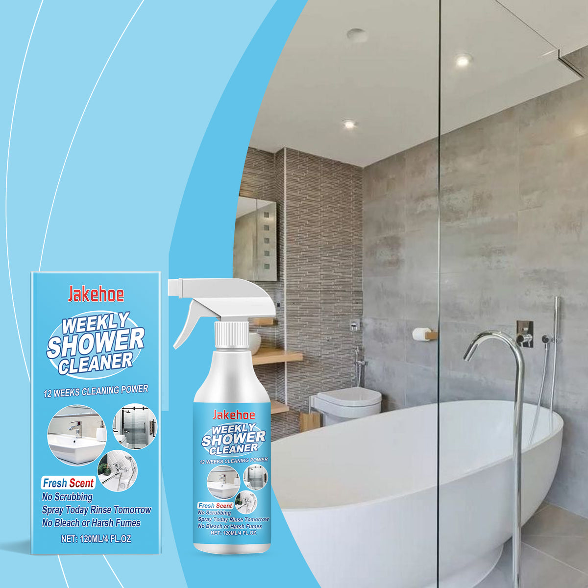 Bathroom Foam Cleaning Spray for Water Stains and Scale