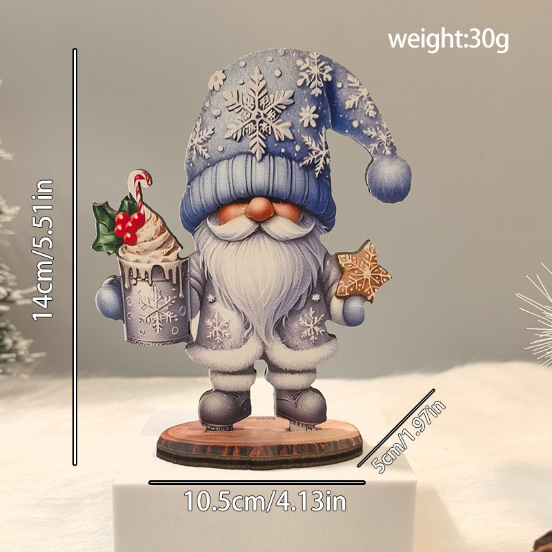 Christmas Wooden Figurine Decor for Festive Displays