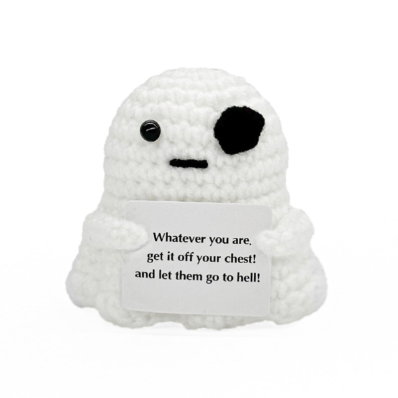 Handmade Knitted Gift Doll With Heartfelt Message