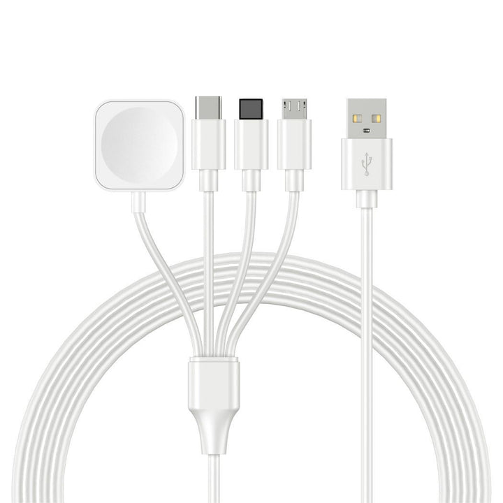 4-in-1 Charging Cable with Wireless Smartwatch Charger