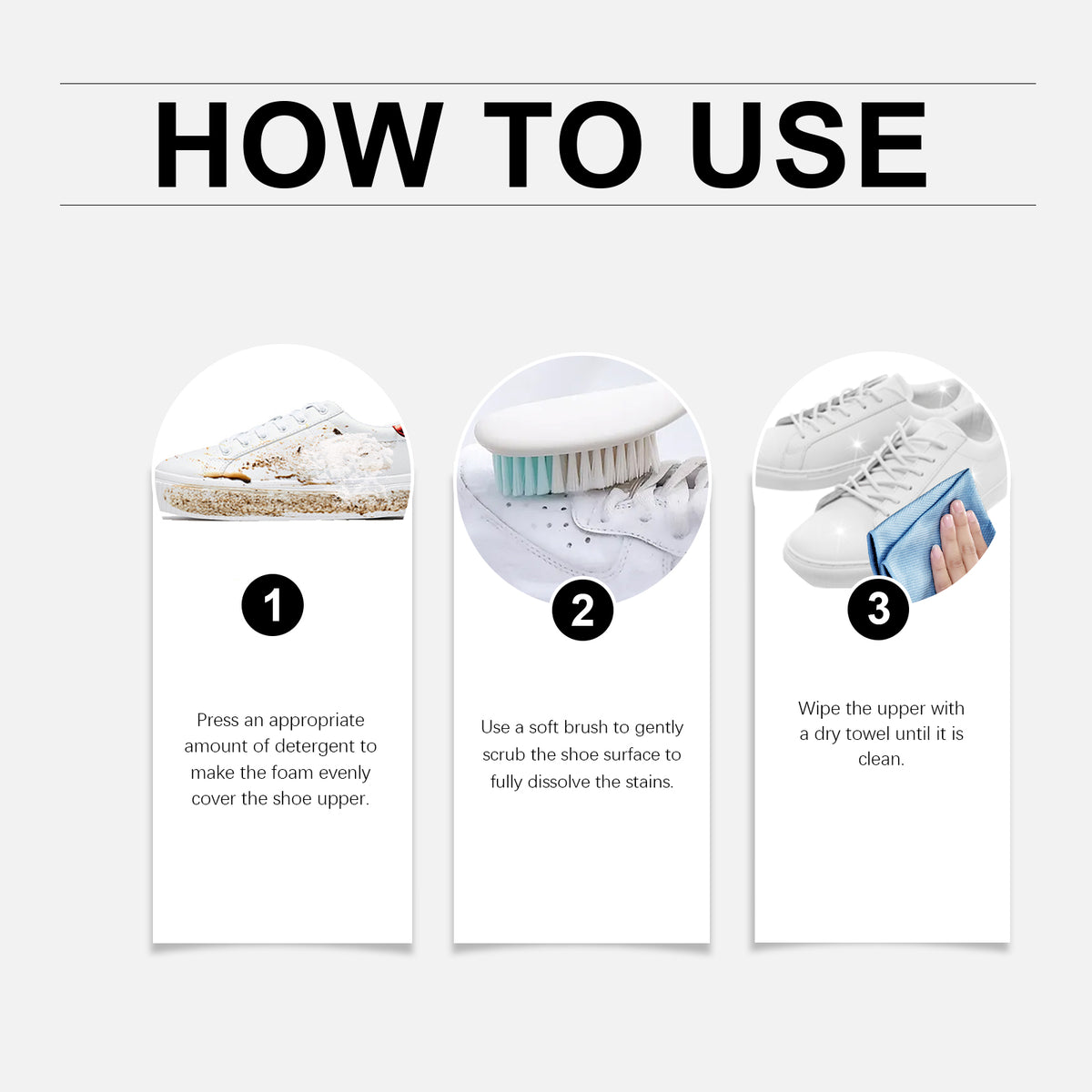 White Shoe Foam Cleaner for Quick Wash-Free Touch-Ups