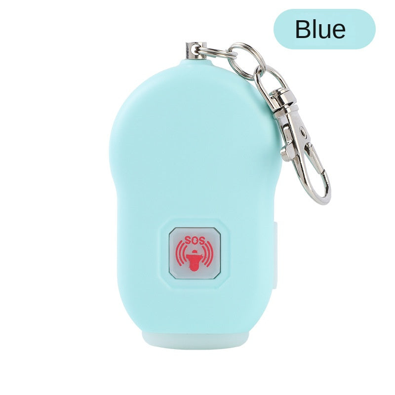 Rechargeable SOS Personal Alarm Keychain with LED Light