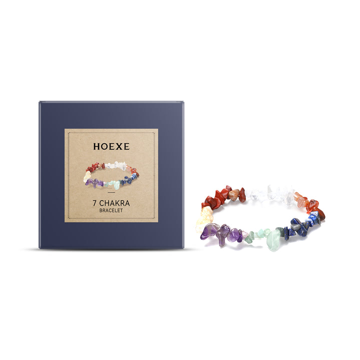 Seven-Color Chakra Stone Bracelet for Yoga Style Wear