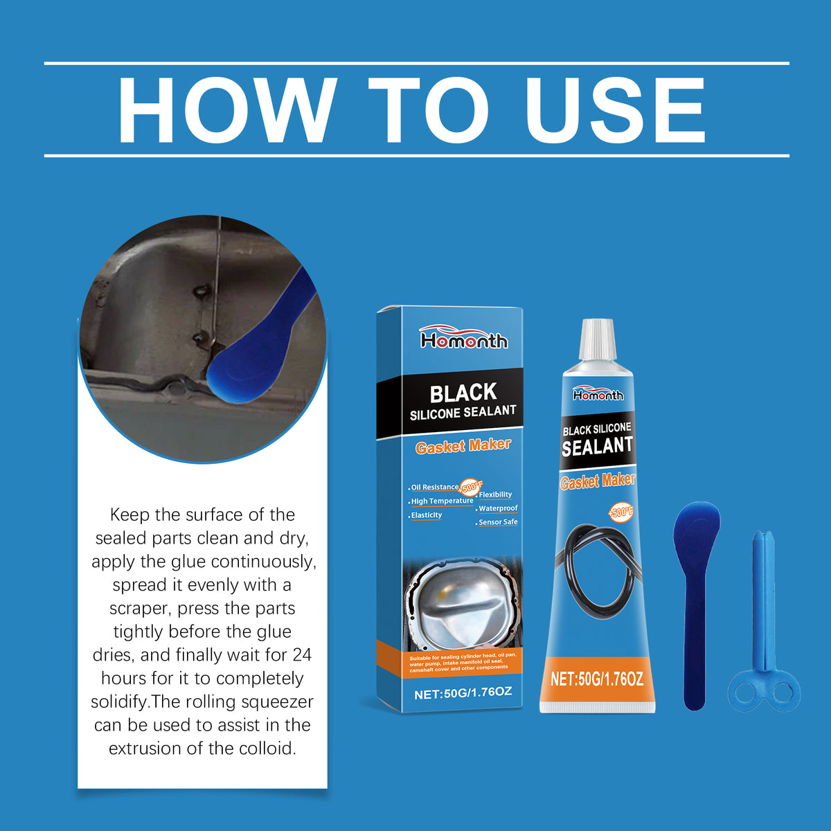Automotive Gasket Maker Sealant for Oil Leak Repairs