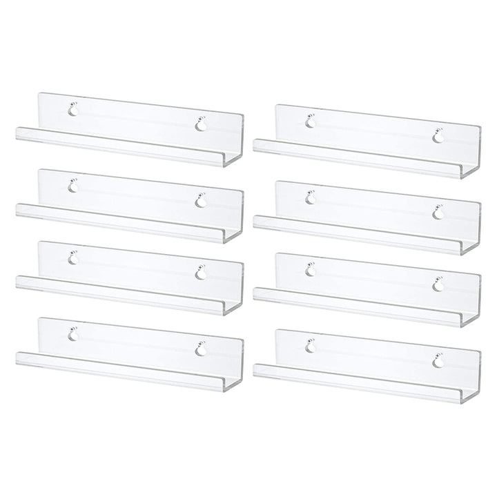 Floating Clear Acrylic Record Shelf for Wall Display