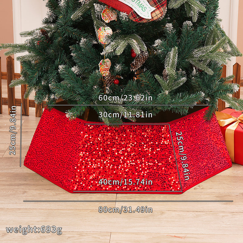 Sequin Christmas Tree Skirt for a Festive Tree Base