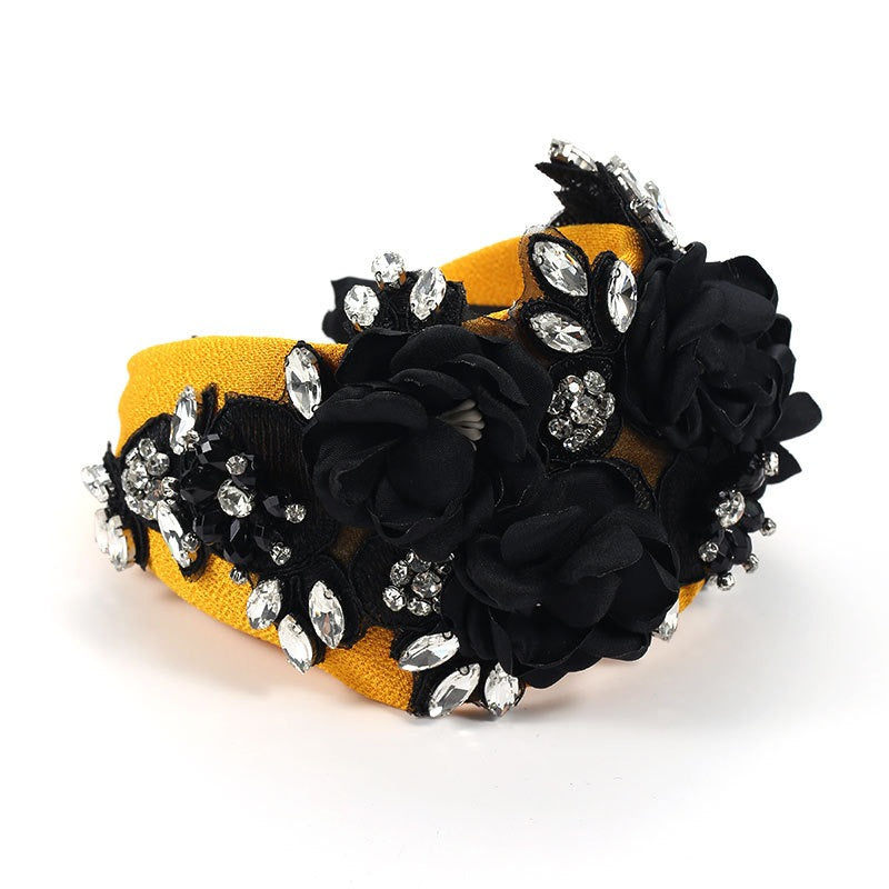 Floral Rhinestone Headband for Romantic Statement Style