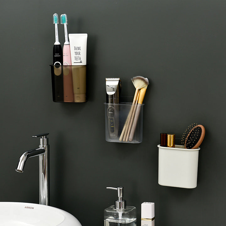Wall-Mounted Toothbrush Holder, Traceless No-Drill Storage