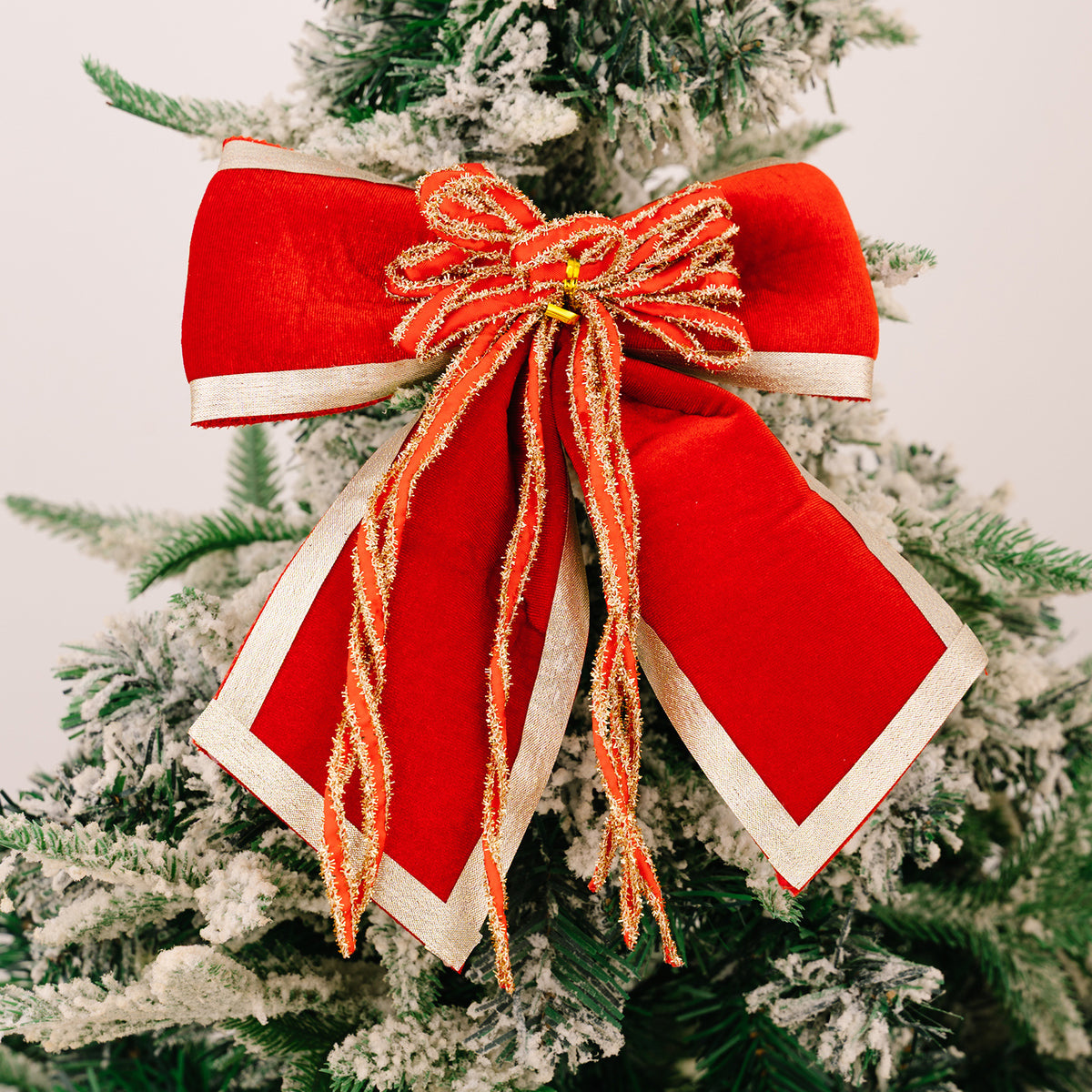 Velvet Christmas Bow for Elegant Holiday Tree Displays