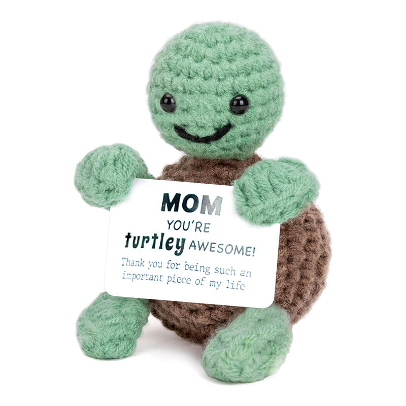 Handmade Knitted Gift Doll With Heartfelt Message