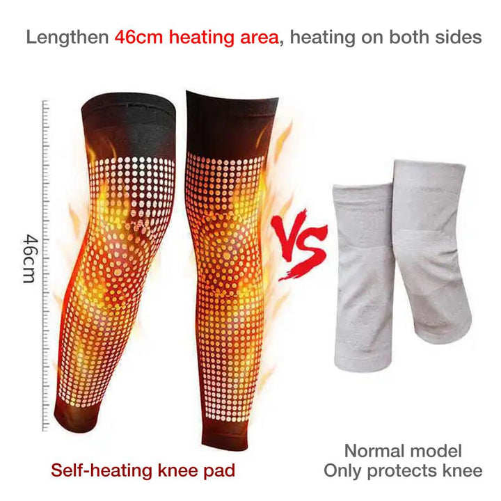 1 Pair Dot Matrix Self Heating Knee Pads Brace Sports Kneepa