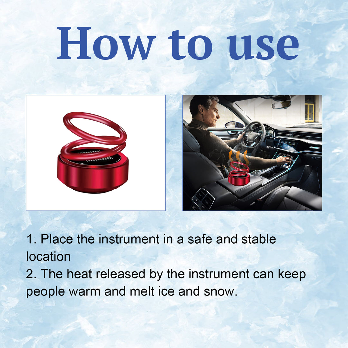 Portable Car Heater for Fast Windshield Defrosting