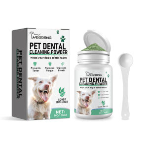 Dog Dental Cleaning Powder for Plaque & Fresh Breath