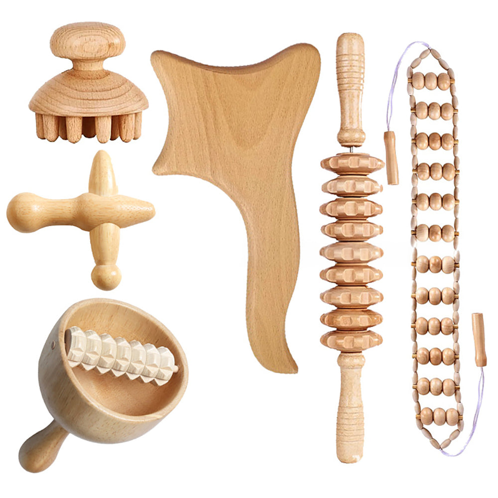 Wood Therapy Massage Tools Set — Hand-Crafted Meridian Release