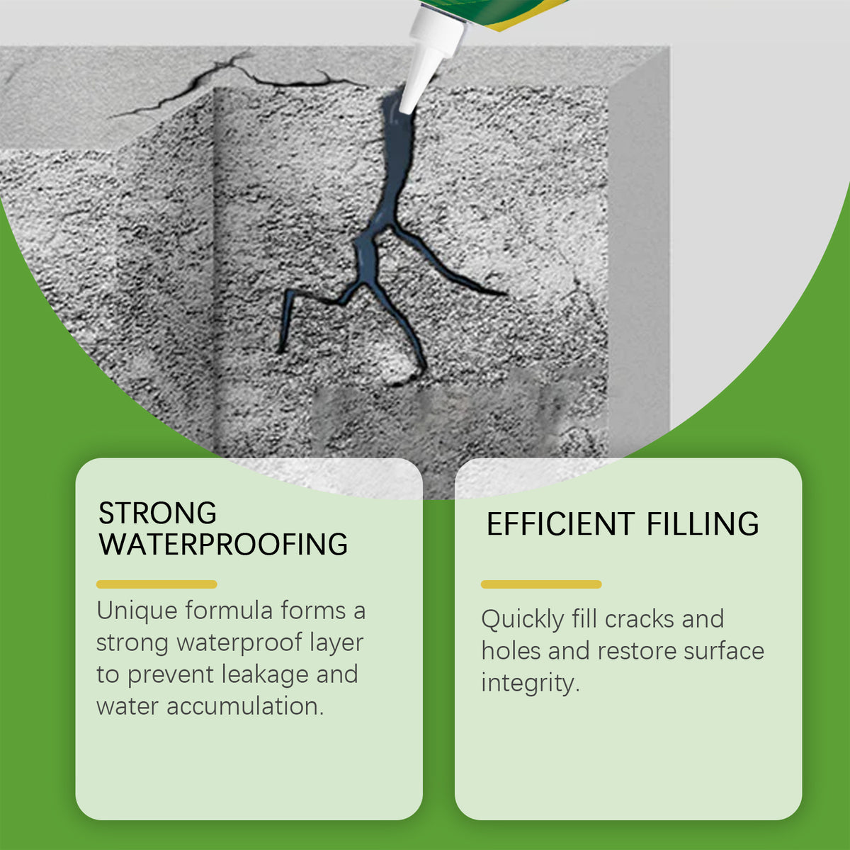Waterproof Repair Glue for Cracks & Holes, 100g Tube