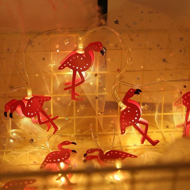 Pink Flamingo String Lights for Warm Tropical Glow