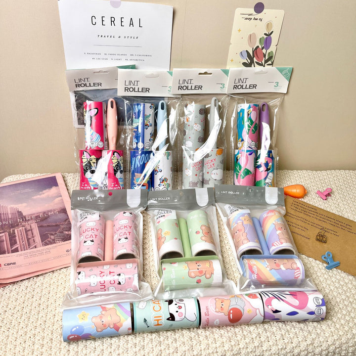 Cartoon Lint Roller — Cute Tearable Pet Hair Remover