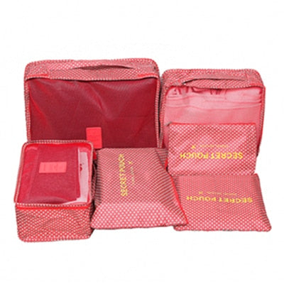 6-Piece Packing Cubes Set for Organized Travel Luggage