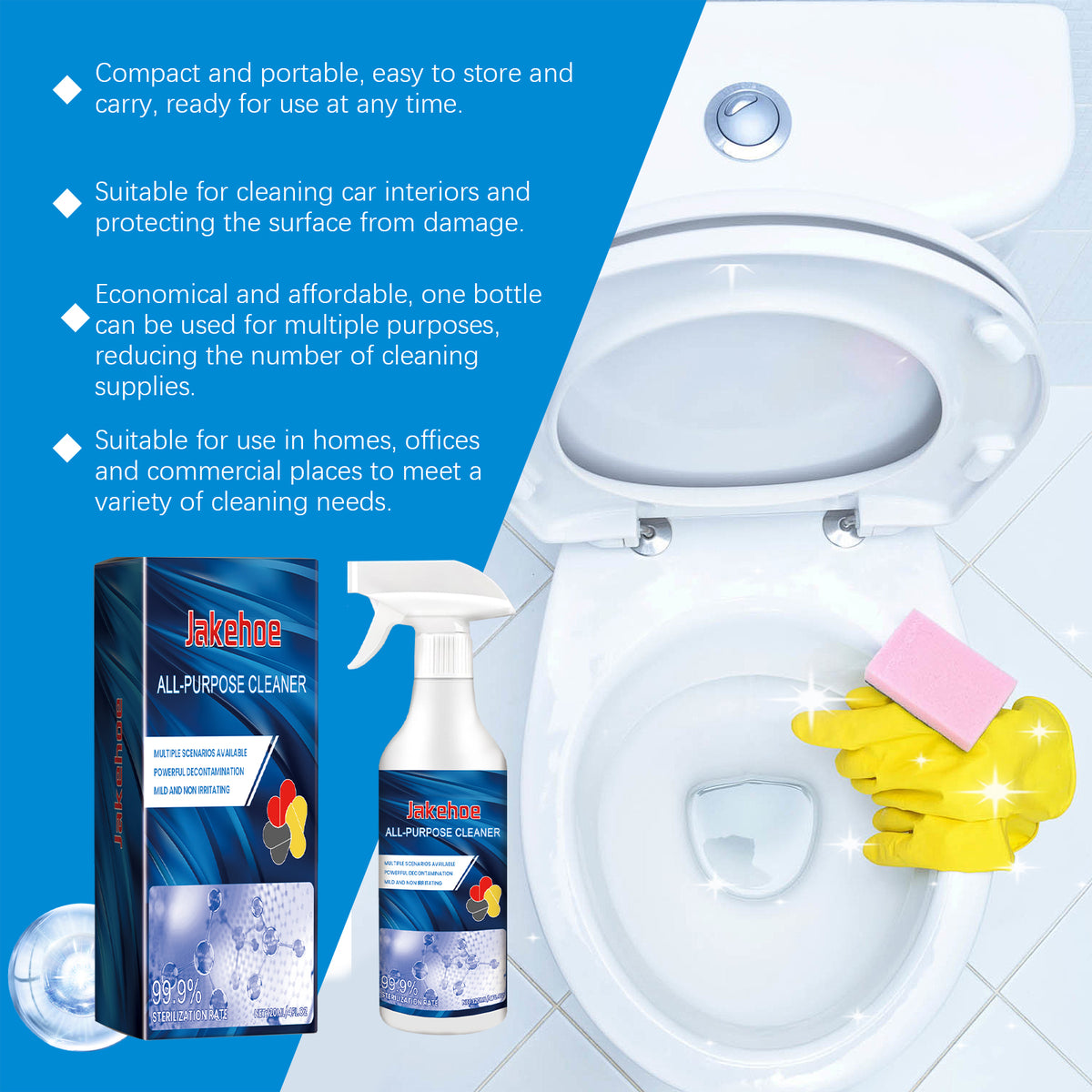 Multi-Surface Cleaner Spray for Grease, Stains & Odors