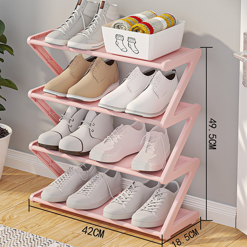Z-Shaped Shoe Rack: Holds 8 Pairs in Slim Footprint
