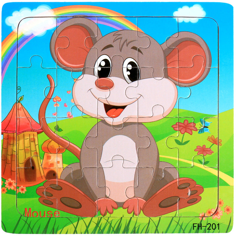 Wooden Animal Puzzles for Hands-On Early Learning