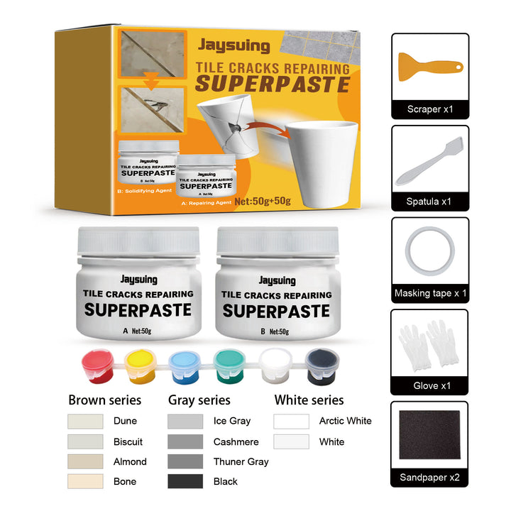 Tile Repair Paste Kit for Cracks, Chips, Pits & Holes