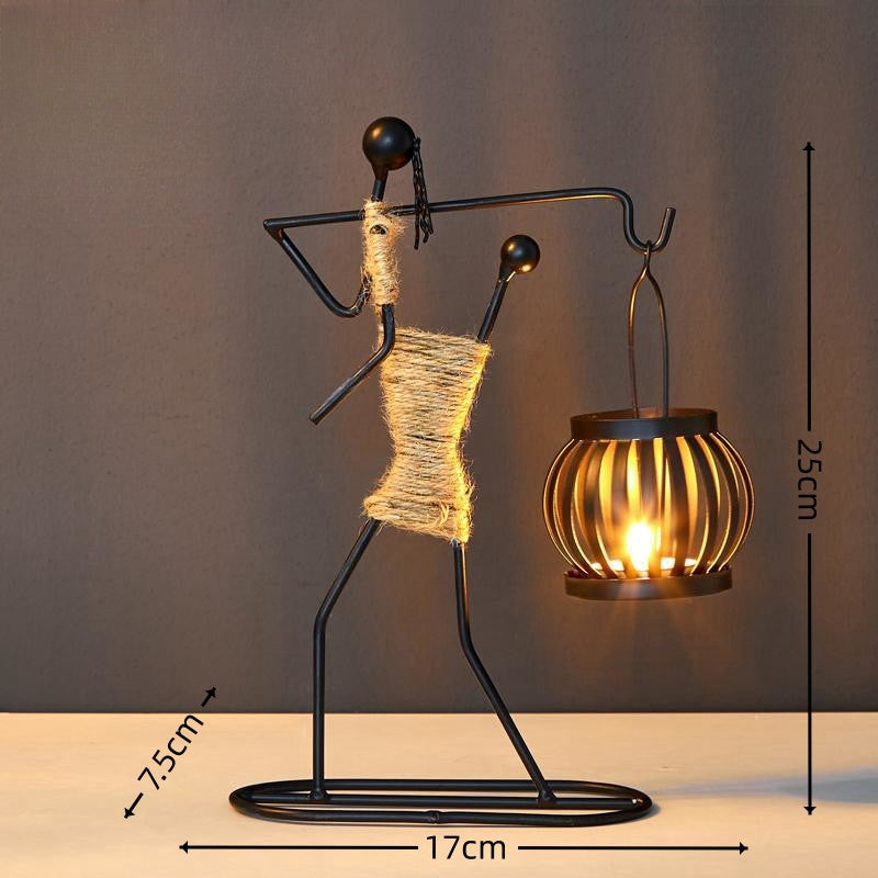 Wrought Iron Candle Holder — Warm European Table Glow