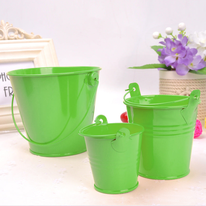Mini Tin Flower Pots for Colorful Crafts and Decor