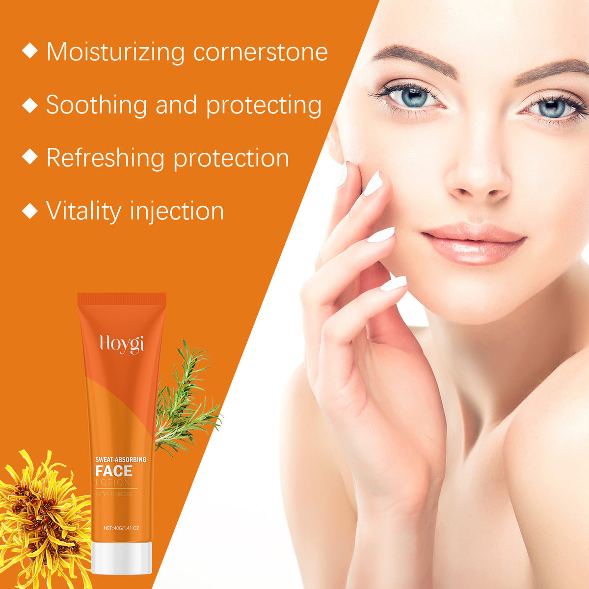 Sweat-Absorbing Facial Lotion for Daily Moisture Comfort