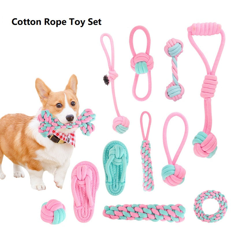 Cotton Knot Dog Toys for Interactive Tug & Chew Play