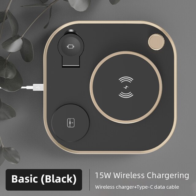 Desk Lamp with Wireless Charger: 15W Qi for Phone & Earbuds