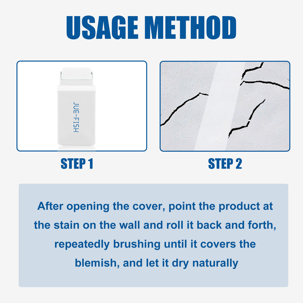 Wall Repair Roller Brush for Smooth White Touch-Ups