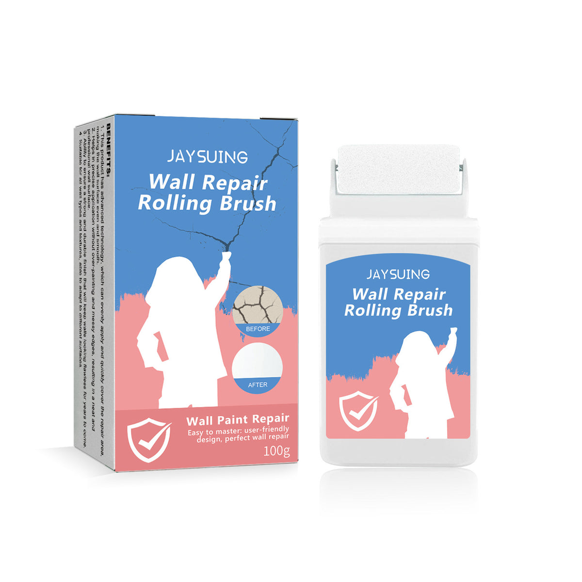 Wall Repair Rolling Brush for Easy Wall Touch-Ups