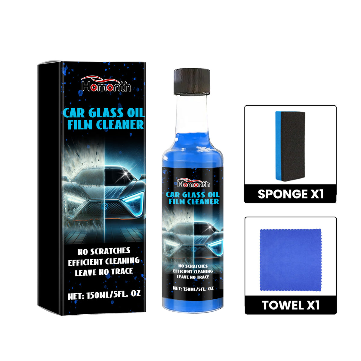 Car Glass Oil Film Cleaner for Streak-Free Clarity