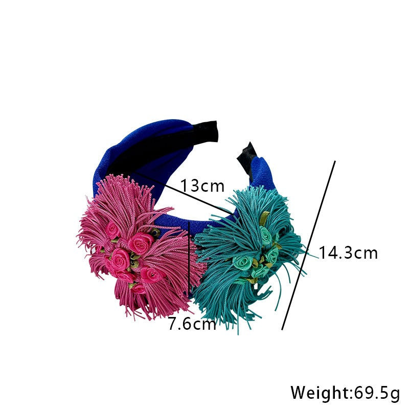Handmade Fabric Flower Statement Headband, Oversized Bloom