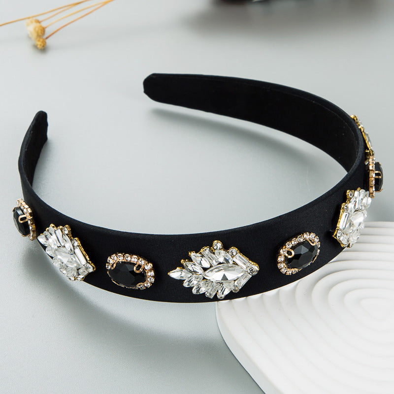 Baroque Rhinestone Headband — Retro Glam Hair Accessory
