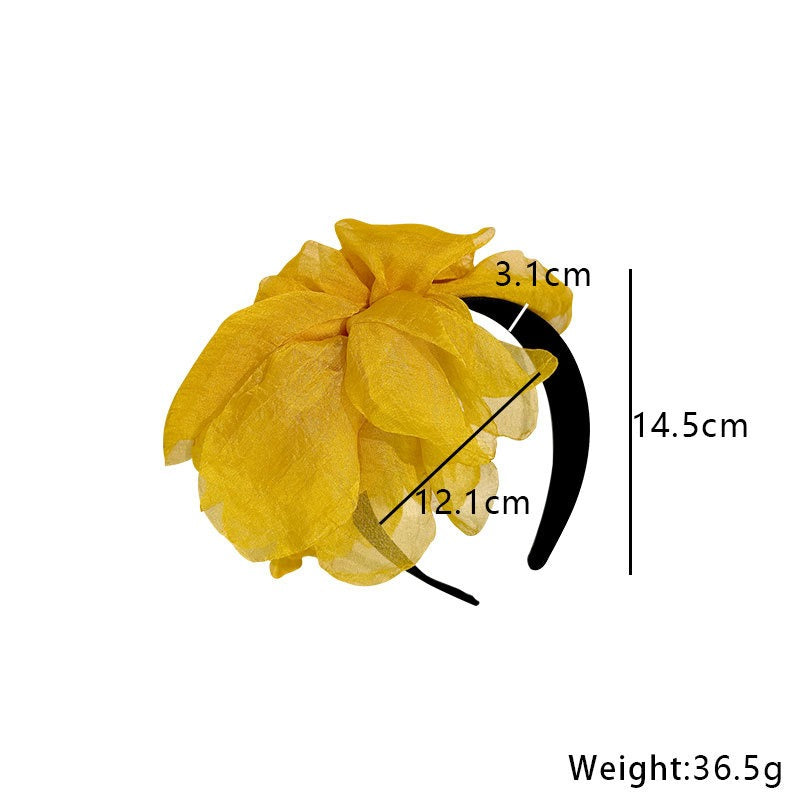 Oversized Handmade Flower Headband for Statement Style