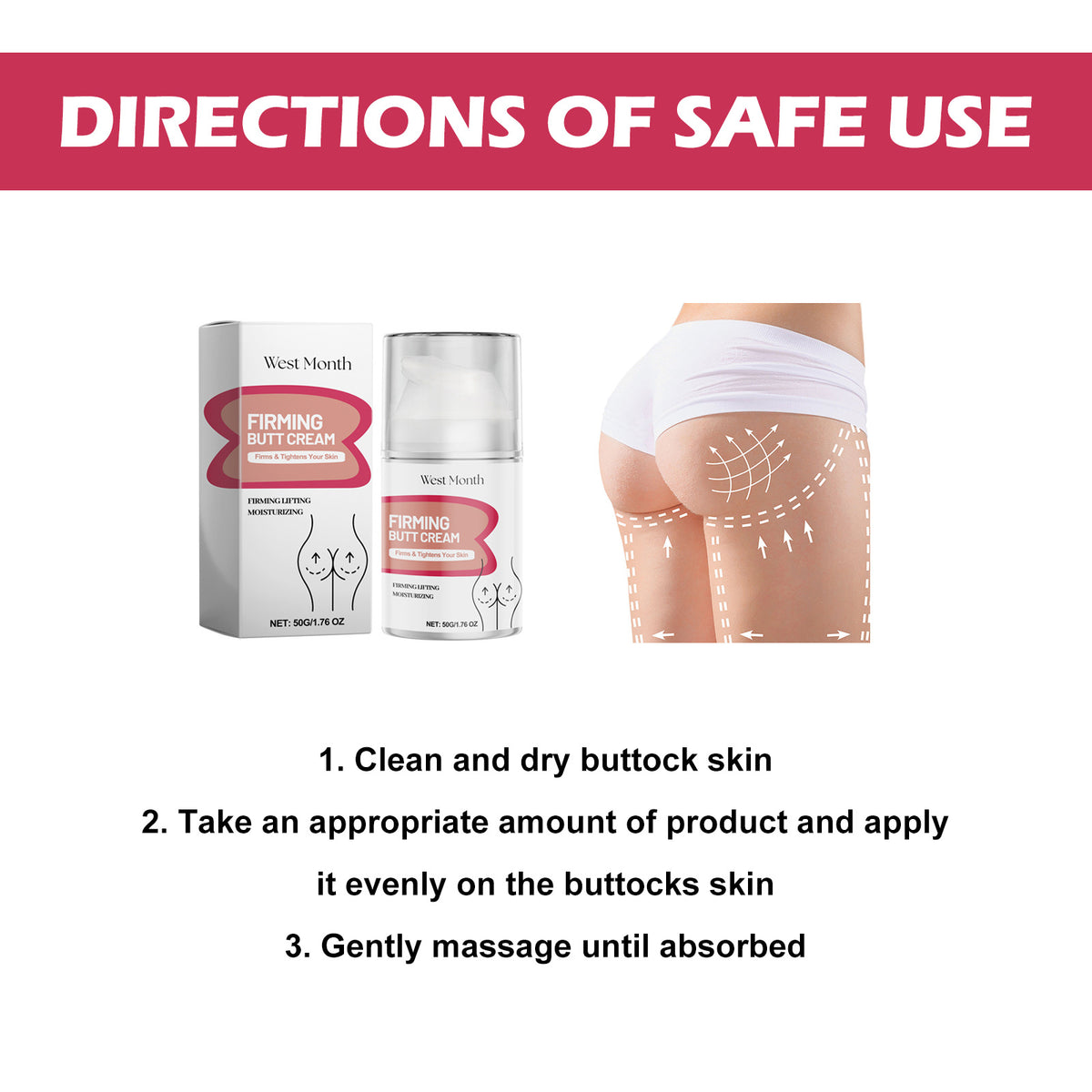 Butt Lift Firming Cream for Tighter-Looking Body Skin