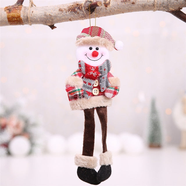 Plush Christmas Ornaments Set of 4 for Festive Trees