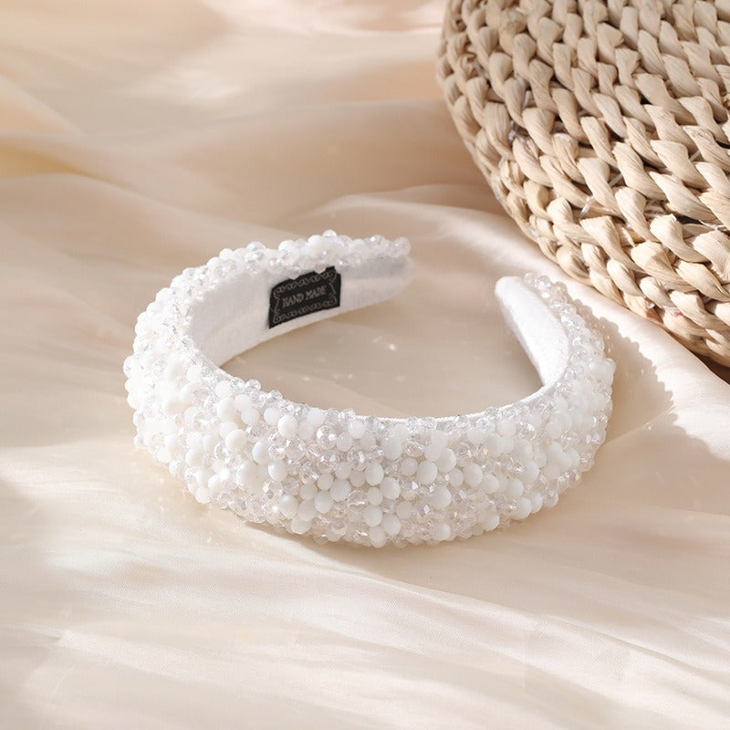 Beaded Crystal Headband for Glamorous Occasion Style